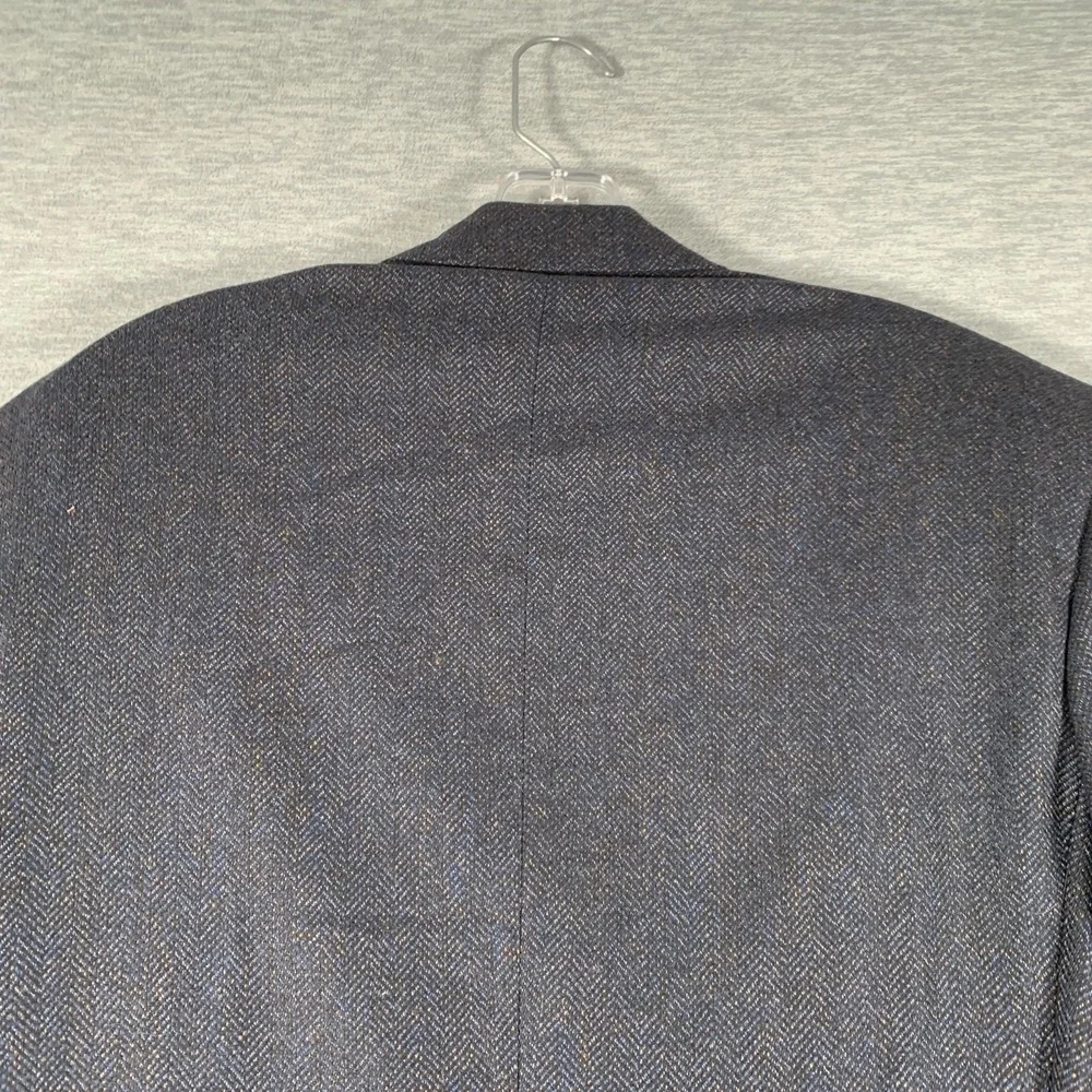Brioni Blazer Mens 42 Herringbone Wool Cashmere Double Breasted Sport Coat Italy